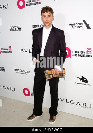 Tommy Dorfman attends the 2018 Elton John AIDS Foundation Academy Awards Viewing Party on 4th March 2018 in West Hollywood Stock Photo