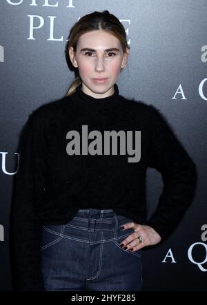 Zosia Mamet attending the 'A Quiet Place' New York Premiere, Held at