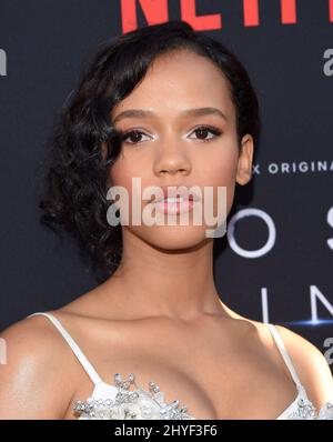 Taylor Russell at the Netflix's 'Lost In Space' Season 1 Premiere event at Cinerama Dome on April 9, 2018 in Hollywood, USA. Stock Photo