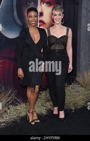 Samira Wiley and Lauren Morelli at the Hulu's 'The Handmaid's Tale' Season 2 Premiere event at Chinese Theatre on April 19, 2018 in Hollywood, CA. Stock Photo