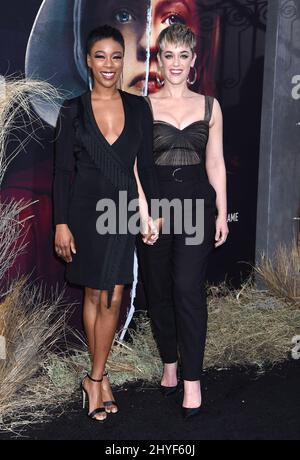 Samira Wiley and Lauren Morelli at Hulu's 'The Handmaid's Tale' Season 2 Premiere held at the TCL Chinese Theatre on April 19, 2018 in Hollywood, CA Stock Photo