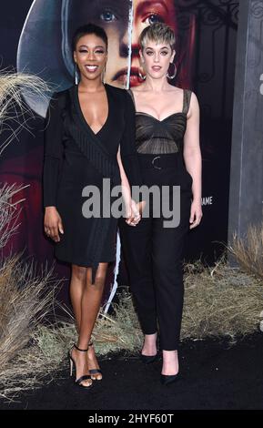 Samira Wiley and Lauren Morelli at Hulu's 'The Handmaid's Tale' Season 2 Premiere held at the TCL Chinese Theatre on April 19, 2018 in Hollywood, CA Stock Photo