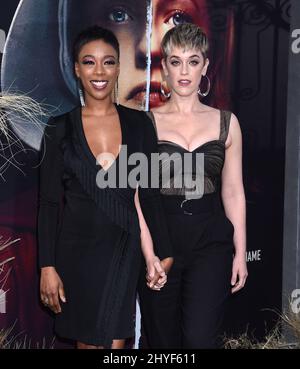 Samira Wiley and Lauren Morelli at Hulu's 'The Handmaid's Tale' Season 2 Premiere held at the TCL Chinese Theatre on April 19, 2018 in Hollywood, CA Stock Photo