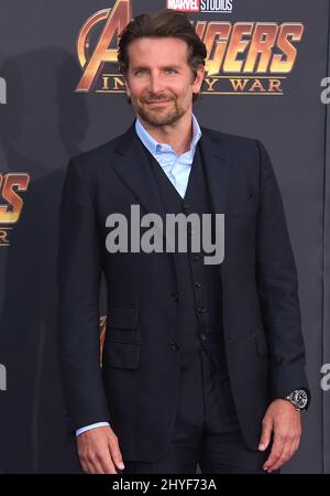 Bradley Cooper attending the world premiere of Avengers: Infinity War, held at the El Capitan Theatre in Hollywood, California Stock Photo