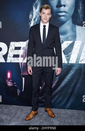 Levi Meaden attending a special screening of Breaking In in Los Angeles ...