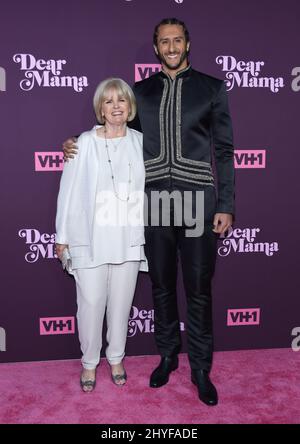 Colin Kaepernick and Teresa Kaepernick at VH1's 3rd Annual 'Dear Mama: A Love Letter to Moms'€ event at The Theatre at ACE Hotel on May 3, 2018 in Los Angeles, CA. Stock Photo