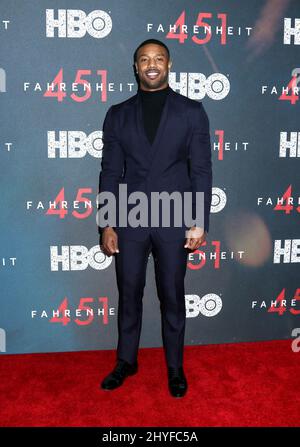 Michael B. Jordan attending the Fahrenheit 451 Premiere held at NYU Skirball Center on May 8, 2018. Stock Photo