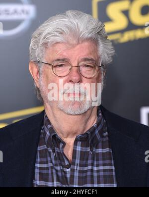 George Lucas at 'Solo: A Star War Story' World premiere held at the El Capitan Theatre on May 10, 2018 in Hollywood, CA. Stock Photo