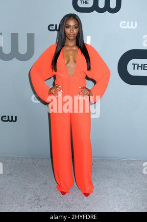 Nafessa Williams arrives to The CW Upfront on May 18, 2017 at the ...