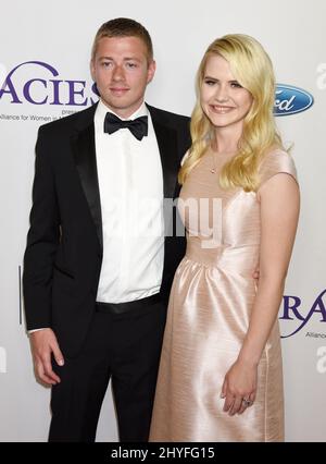 Elizabeth Smart and Matthew Gilmour attending the 43rd Annual Gracie Awards Gala held at the Beverly Wilshire Hotel on May 22, 2018. Stock Photo