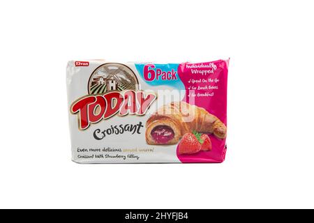 Elvan Today Croissant Strawberry 250G on isolated background Stock Photo