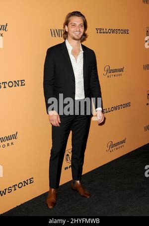 Luke Grimes at the world premiere of 'Yellowstone' presented by Vanity Fair and Paramount Network held at Paramount Studios, in Hollywood Stock Photo