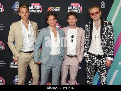 The Vamps arriving to the 2018 Radio Disney Music Awards at Loews Hollywood Hotel on June 22, 2018 in Hollywood, CA. Stock Photo