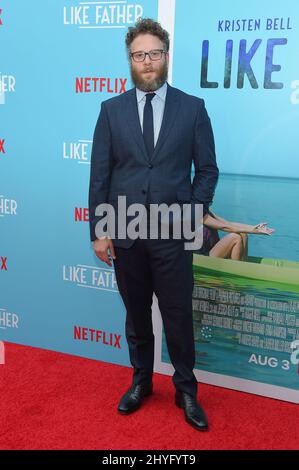 Seth Rogen at the Los Angeles premiere of 'Like Father' held at the ArcLight Cinemas Hollywood Stock Photo