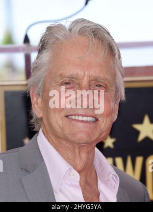 Michael Douglas at the Eric McCormack Star Ceremony held on the Hollywood Walk of Fame on September 13, 2018 in Hollywood, USA Stock Photo