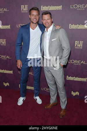 Justin Hartley and Eric Martsolf attending to the Entertainment Weekly Pre-Emmy Party 2018 at Sunset Tower Hotel on September 15 Stock Photo