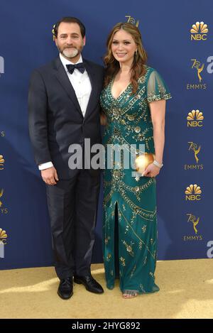 Michael Stuhlbarg and Mai-Linh Lofgren at the 70th Primetime Emmy Awards held at Microsoft Theatre L.A. Live on September 17, 2018 in Los Angeles, USA Stock Photo