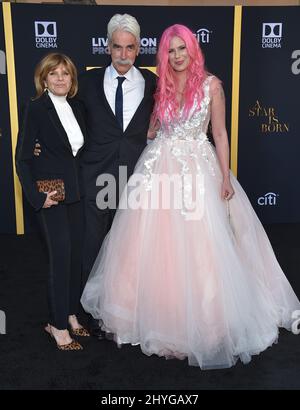 Katharine Ross, Sam Elliott and Cleo Rose Elliott attending the