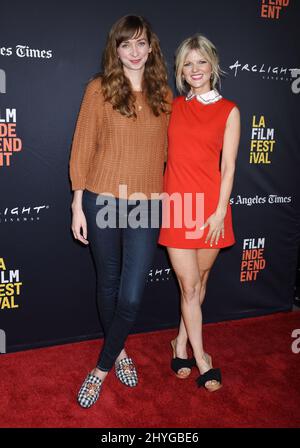 Arden Myrin and Lauren Lapkus attending the premiere of The Oath, in Los Angeles, California Stock Photo