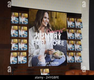 Chrissy Teigen at Chrissy Teigen's Booksigning for her new book 'Cravings: Hungry for More' held at Barnes and Noble at The Grove Stock Photo