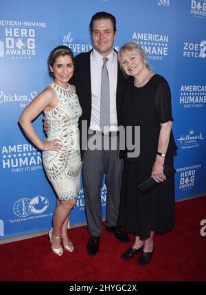 Michelle Phillips, Austin Hines and Lois HInes at the 2018 American Humane Hero Dog Awards held at the Beverly Hilton Hotel on September 29, 2018 in Beverly Hills, USA. Stock Photo