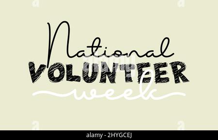 National Volunteer week. Volunteers communities template for banner, card, poster, background. Stock Vector