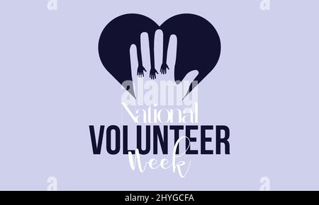 National Volunteer week. Volunteers communities template for banner, card, poster, background. Stock Vector