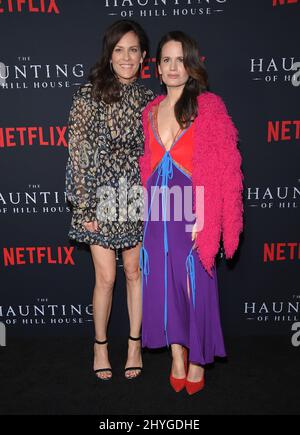 Annabeth Gish and Elizabeth Reaser attending the season one premiere of Netflix's The Haunting of Hill House, held at the ArcLight Cinemas in Hollywood, California. Stock Photo