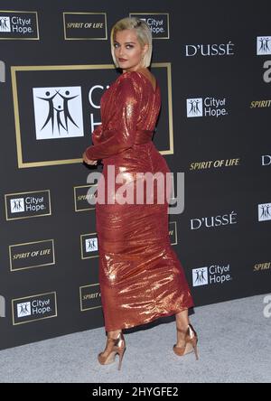Bebe Rexha arriving to the City of Hope Gala 2018 at Barker Hanger on