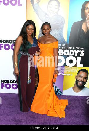 Tiffany Haddish & Tika Sumpter attending the 'Nobody's Fool' World Premiere held at AMC Lincoln Square in Los Angeles, USA Stock Photo