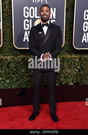 Michael B. Jordan at the 76th Annual Golden Globe Awards held at the Beverly Hilton Hotel on January 6, 2019 in Beverly Hills, CA. Stock Photo