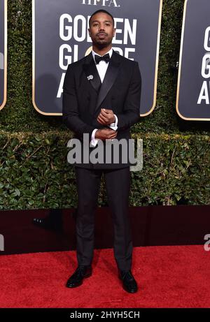 Michael B. Jordan at the 76th Annual Golden Globe Awards held at the Beverly Hilton Hotel on January 6, 2019 in Beverly Hills, CA. Stock Photo