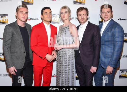 Ben Hardy, Rami Malek, Lucy Boynton, Joe Mazzello and Allen Leec at the 2nd Annual Los Angeles Online Film Critics Society Awards held at the Taglyan Complex Stock Photo