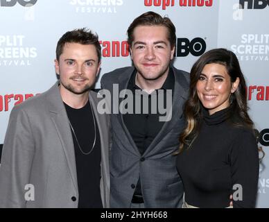 Robert Iler, Michael Gandolfini & Jamie-Lynn Sigler attending The Sopranos 20th Anniversary Red Carpet held at the SVA Theater in New York City Stock Photo