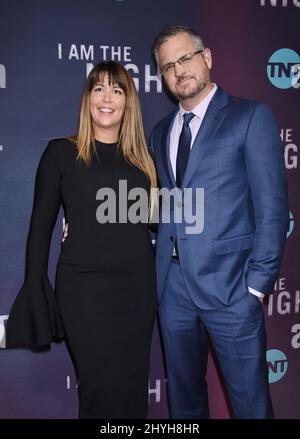 Patty Jenkins and Sam Sheridan at TNT's 'I Am The Night' Los Angeles Premiere held at the Harmony Gold Theater on January 24, 2019 in Hollywood, Ca. Stock Photo