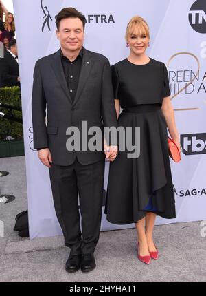 Mike Myers and Kelly Tisdale attending the 25th Annual Screen Actors