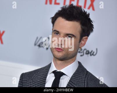 Tom Sturridge arriving to the Netflix premiere of 'Velvet Buzzsaw' at Egyptian Theatre Stock Photo