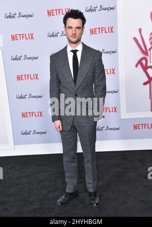 Tom Sturridge arriving to the Netflix premiere of 'Velvet Buzzsaw' at Egyptian Theatre Stock Photo