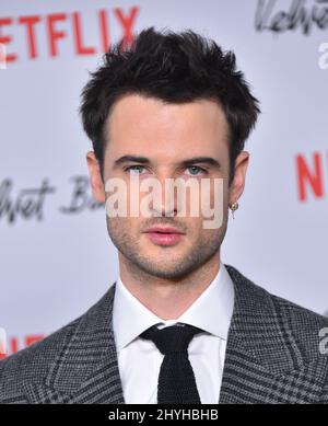 Tom Sturridge arriving to the Netflix premiere of 'Velvet Buzzsaw' at Egyptian Theatre Stock Photo