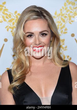 Natalie Hall arriving to the Hallmark Channel and Hallmark Movies & Mysteries Winter 2019 TCA Event at Tournament House on February 09, 2019 in Pasadena, CA. Stock Photo