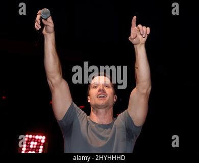 Walker Hayes performs at '90s Country' Night at CRS held at the Country Music Hall of Fame & Museum on February 14, 2019 in Nashville, TN. Stock Photo