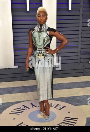 Cynthia Erivo attending the 2019 Vanity Fair Oscar Party held at the Wallis Annenberg Center for the Performing Arts in Beverly Hills, California Stock Photo