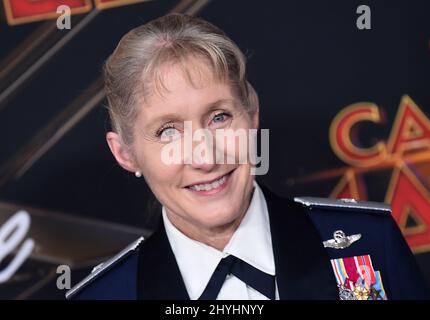 Brigadier General Jeannie M. Leavitt at the world premiere of 'Captain Marvel' held at the El Capitan Theatre on March 4, 2019 in Hollywood, CA. Stock Photo