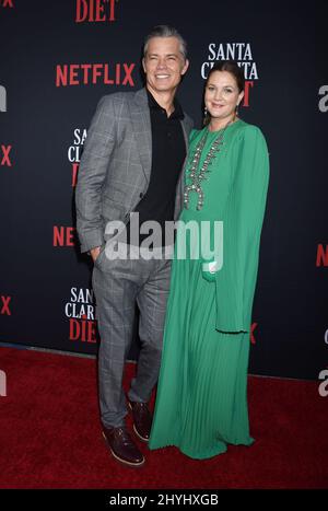 Timothy Olyphant and Drew Barrymore attending the "Santa Clarita Diet ...