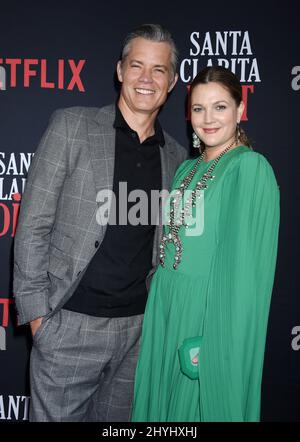 Timothy Olyphant and Drew Barrymore attending the premiere of Netflix's ...