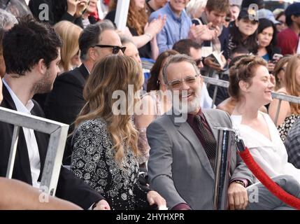 Rita Wilson and Tom Hanks joins Rita Wilson at her Hollywood Walk of Fame star ceremony on March 29, 2019 in Hollywood Stock Photo