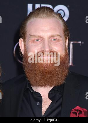 Kristofer Hivju attending the 'Game of Thrones' Final Season World Premiere held at Radio City Music Hall on April 3, 2019 in New York City, NY Stock Photo