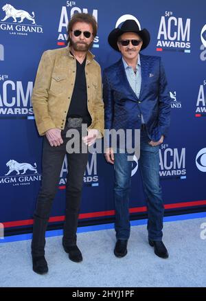 Brooks & Dunn at the 54th Academy of Country Music Awards held at the MGM Grand Garden Arena in the MGM Grand Hotel & Casino on April 7, 2019 in Las Vegas, NV. Stock Photo