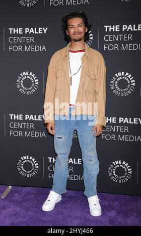 Xolo Mariduena attending the season two premiere of Cobra Kai, in Los Angeles, California Stock Photo