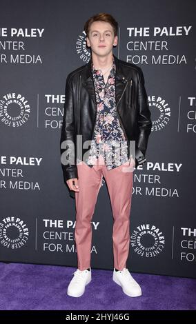 Jacob Bertrand attending the season two premiere of Cobra Kai, in Los